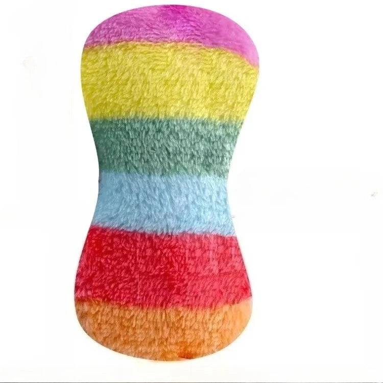 Plush Squeaky Dog Toy - Bite Resistant Corduroy Animal Shape - Bone