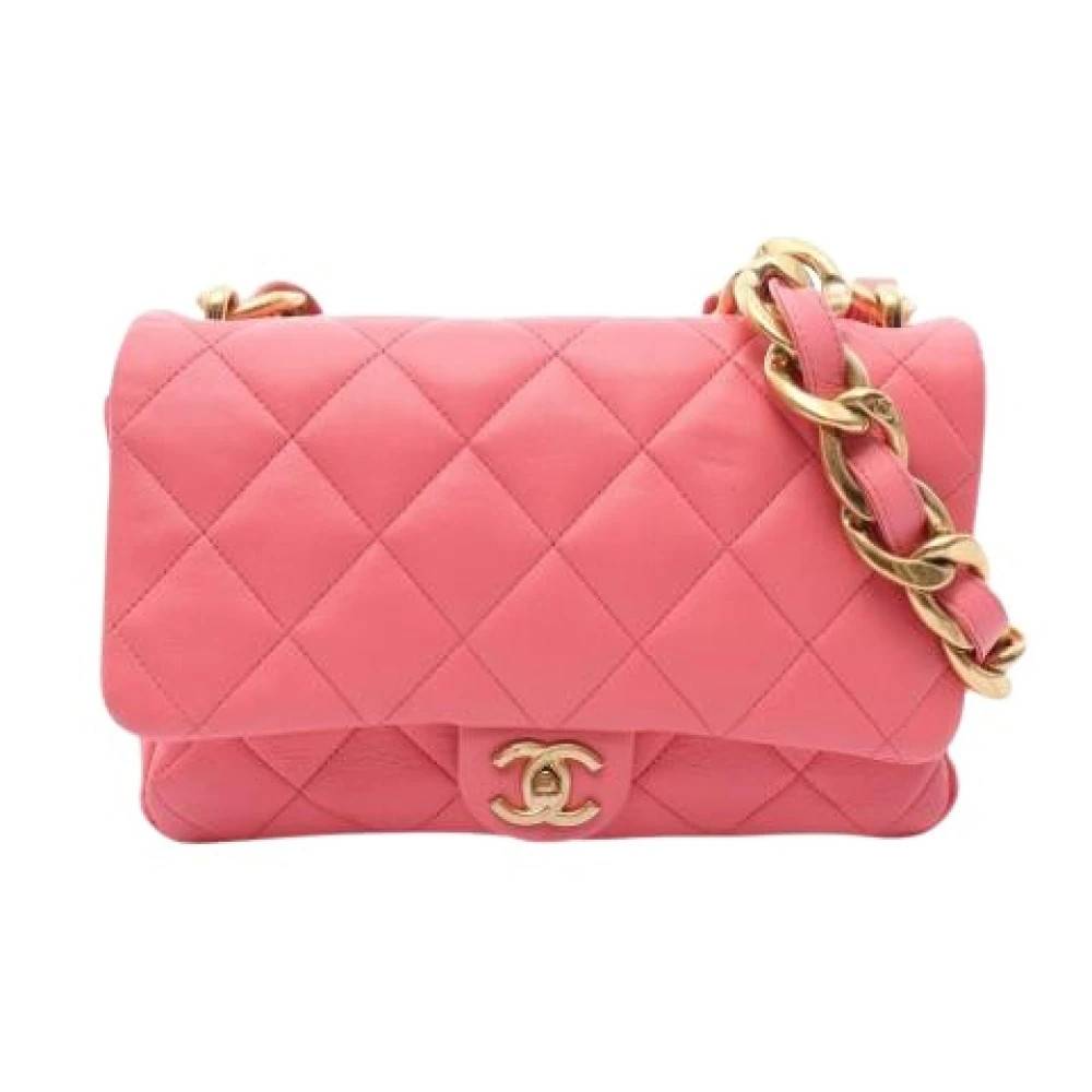 Chanel Vintage Pre-owned Vintage Skuldertaske - Vintage - Dame - Lyserød - ONE SIZE - Uld