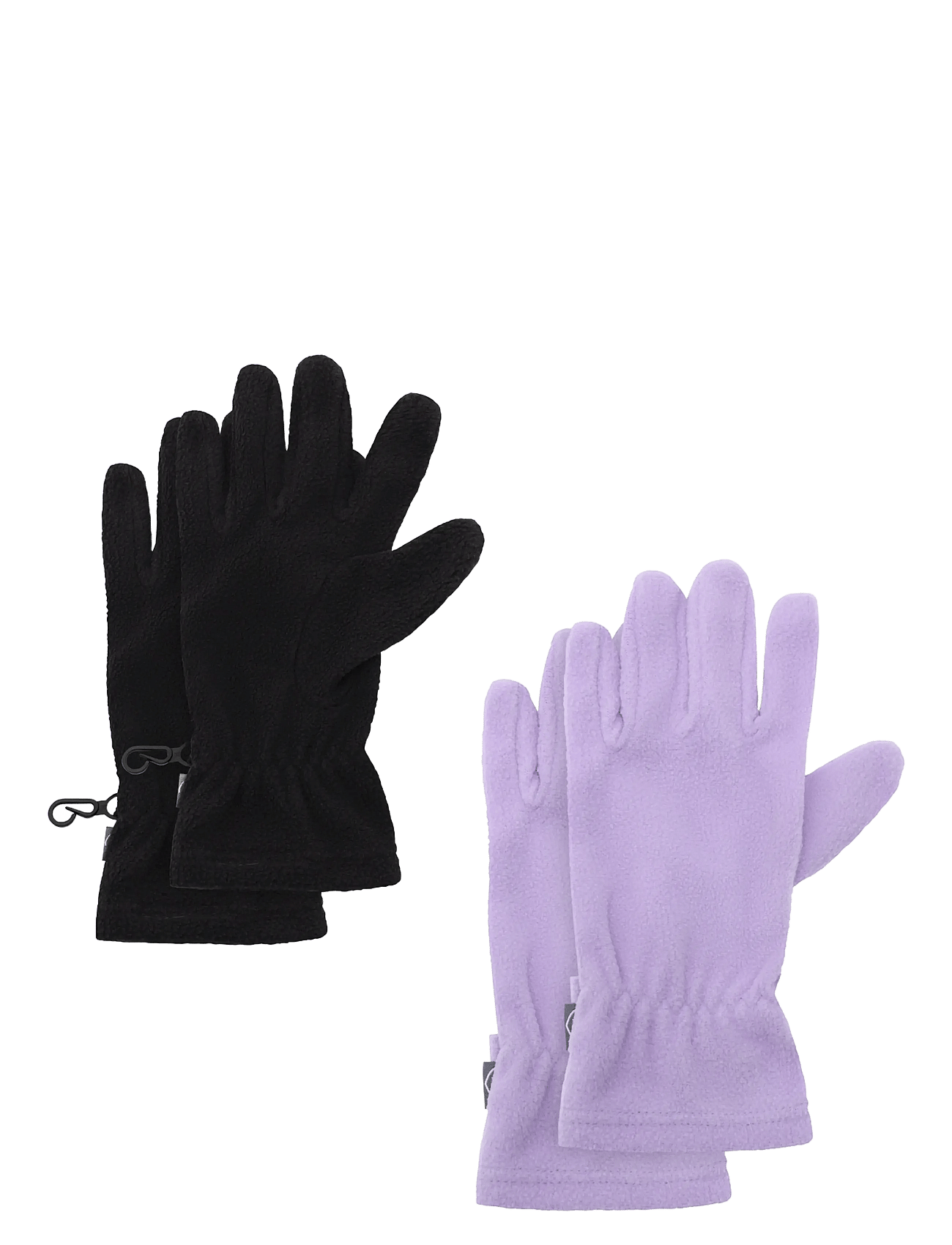 Color Kids Gloves Fleece - 2 Pcs. Set. - Black - 4-6Y