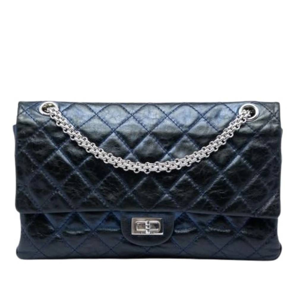 Chanel Vintage Pre-owned Laeder chanel-tasker - Vintage - Dame - Blå - ONE SIZE -