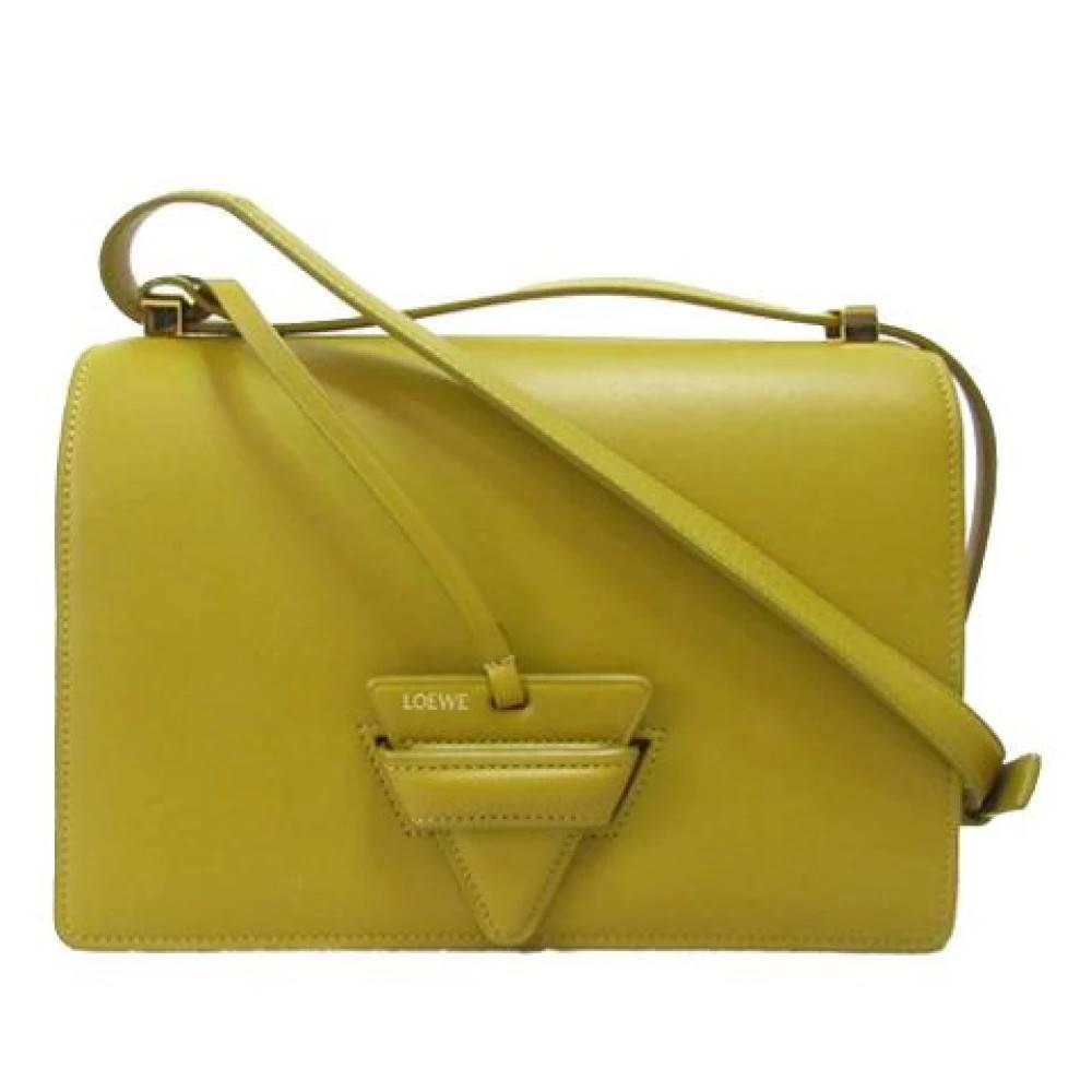 Loewe Pre-owned Pre-owned Barcelona Skuldertaske - Vintage - Dame - Gul - ONE SIZE - Uld
