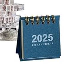 Liten skrivbordskalender, liten kontorskalender 2025 | Söt daglig planerare Enkel månadshantering,Veckovis spiraltidshanteringsplanerare 2025, dekorationer