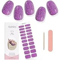 Kalolary Nagellackklistermärken, 20PCS Självhäftande Nagel Klistermärken Full Wraps Nailstickers för Kvinnor Flickor (UV/Led Lampa Krävs) (#13)