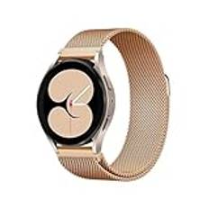 20mm 22mm Milanese Loop For Samsung Galaxy watch 6 5 Strap 44mm 40mm/5 pro/4 6 Classic/Active 2 Bracelet Huawei gt 2/3 pro band(09 Rose gold,For Galaxy Watch 5 40mm)