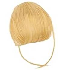 Wpsagek Bang Extensions Clip Human Hair, Clip on Bangs Human Hair,Clip on Air Bangs Human Hair Extensions - Naturlig färg Clip on Neat Bangs hårförlängning, människohår Bangs Extensions, Snyggt hår