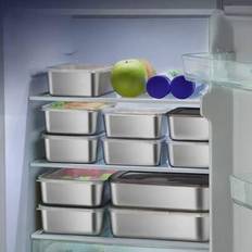 1/3/6 st rostfria matförvaringsbehållare med lock familjestorlek metall lunch bento box återanvändbar stapelbar måltidsbehållare för kök picknick reso - Multifärgad (6 st,3 st,1 ST)