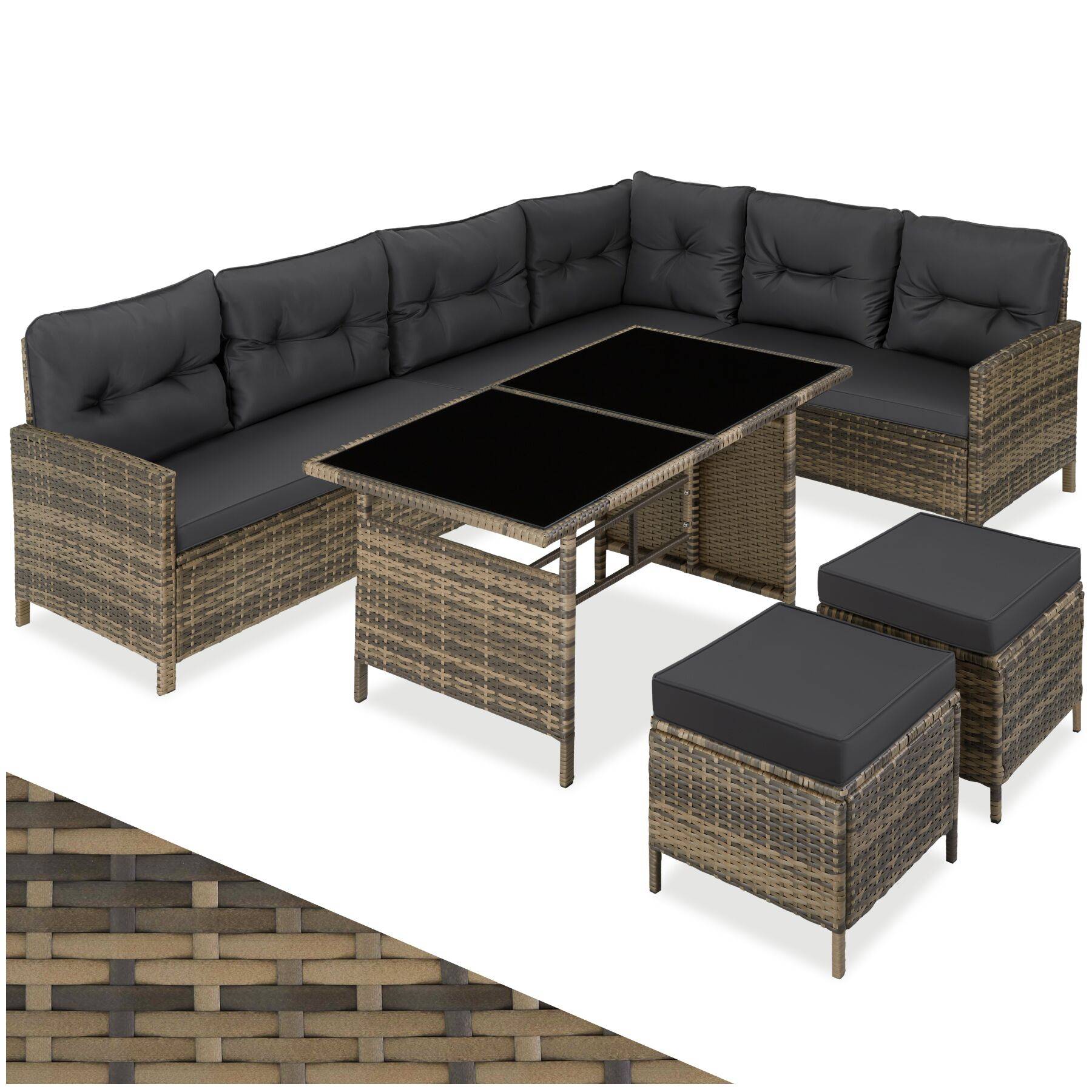 Loungeset Barletta i konstrotting - natur