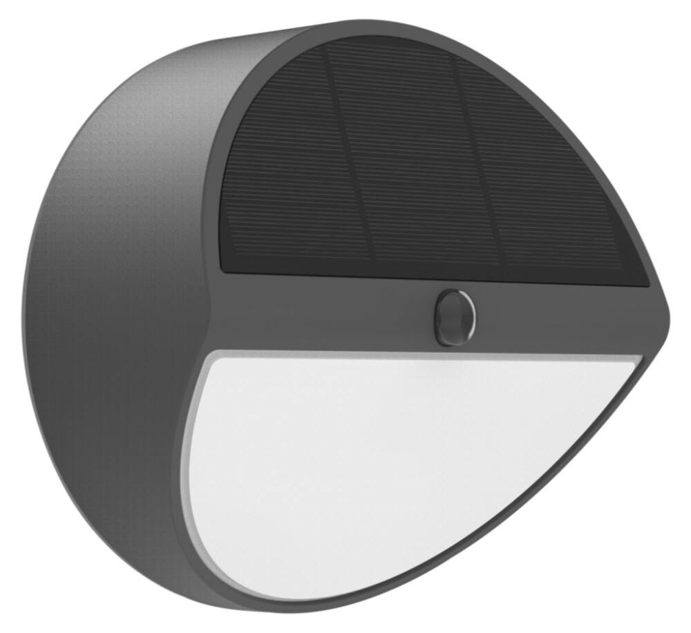 Lavida solar væglampe LED IP54 sort 20 cm