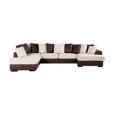 Cuba U-Soffa Divan Höger inkl Kuvertkuddar - Beige/Brun U-soffa Brun,Beige