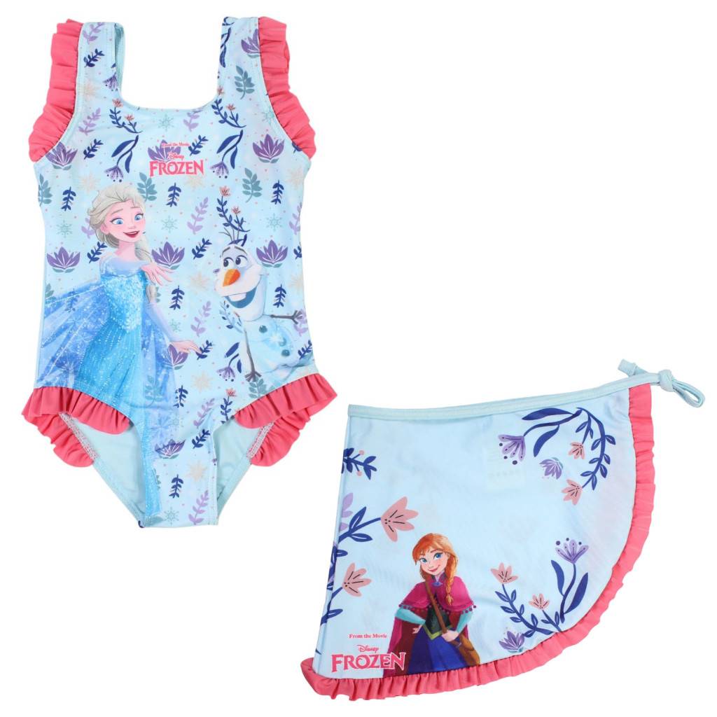 Disney Frozen badkläder och sarong för barn 7–8 år / 122–128 cm