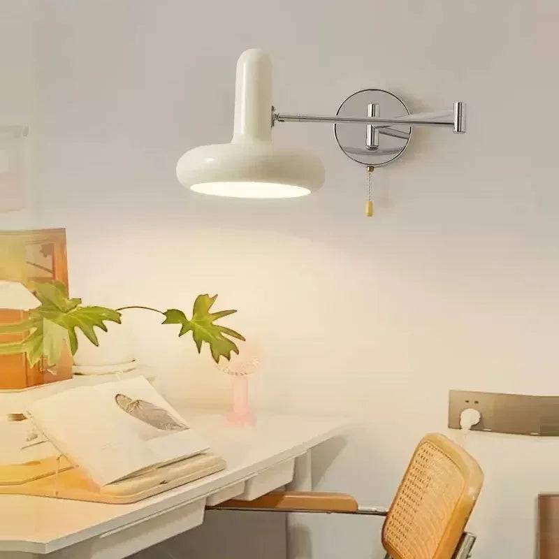 LichtSwing – Modern LED Vägglampa för Alla Rum - Beige Med Zepper / Ingen Blub