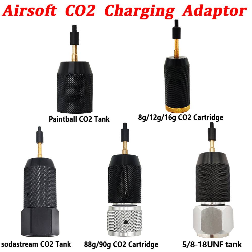 CO2 Refill Needle Charging Adapter Air Adaptor for Sodastream Cylinder/Disposable Cartridge/.825"-14 NGO Tank/Gas Canister