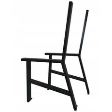 Stålben till parkbänk, sittbänk, 2st svarta pulverlackade, sitthöjd 41cm, sittdjup 36cm, totalhöjd 80cm