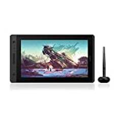 HUION Kamvas Pro 16 15,6-Zoll-IPS-Display Grafiktabletts mit voll laminiertem, blendfreiem Glasbildschirm, 6 anpassbaren Direktaufruftasten, 1 Touch-Leiste-Ideal für Home-Office & E-Learning