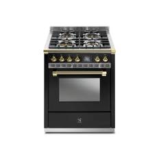 Ascot - Combi-steam - Gasspis 70 cm (1 ugn) (Nero/Brass)