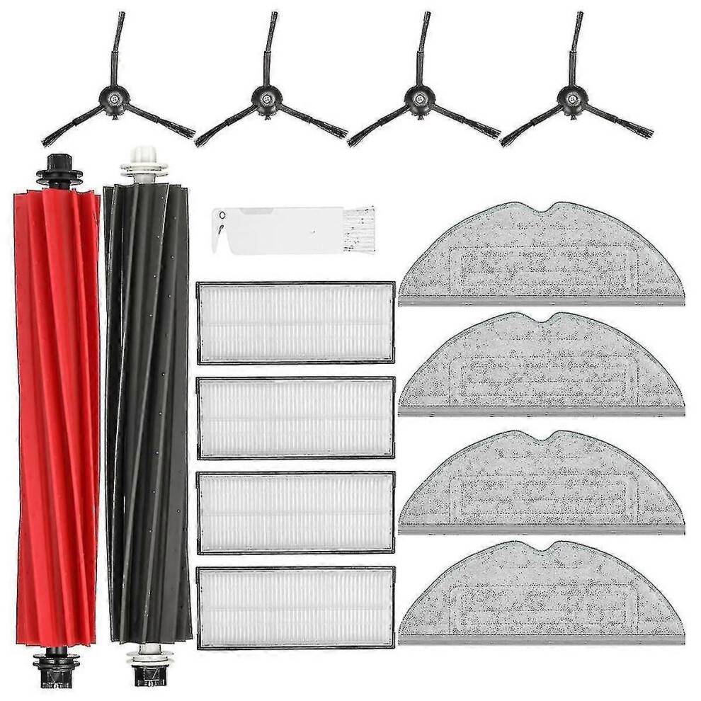 KINCJON for Roborock S8 / S8+ Robot Vacuum Cleaner Main Side Brushes Hepa Filters Mop Cloth Washable Accessory Set