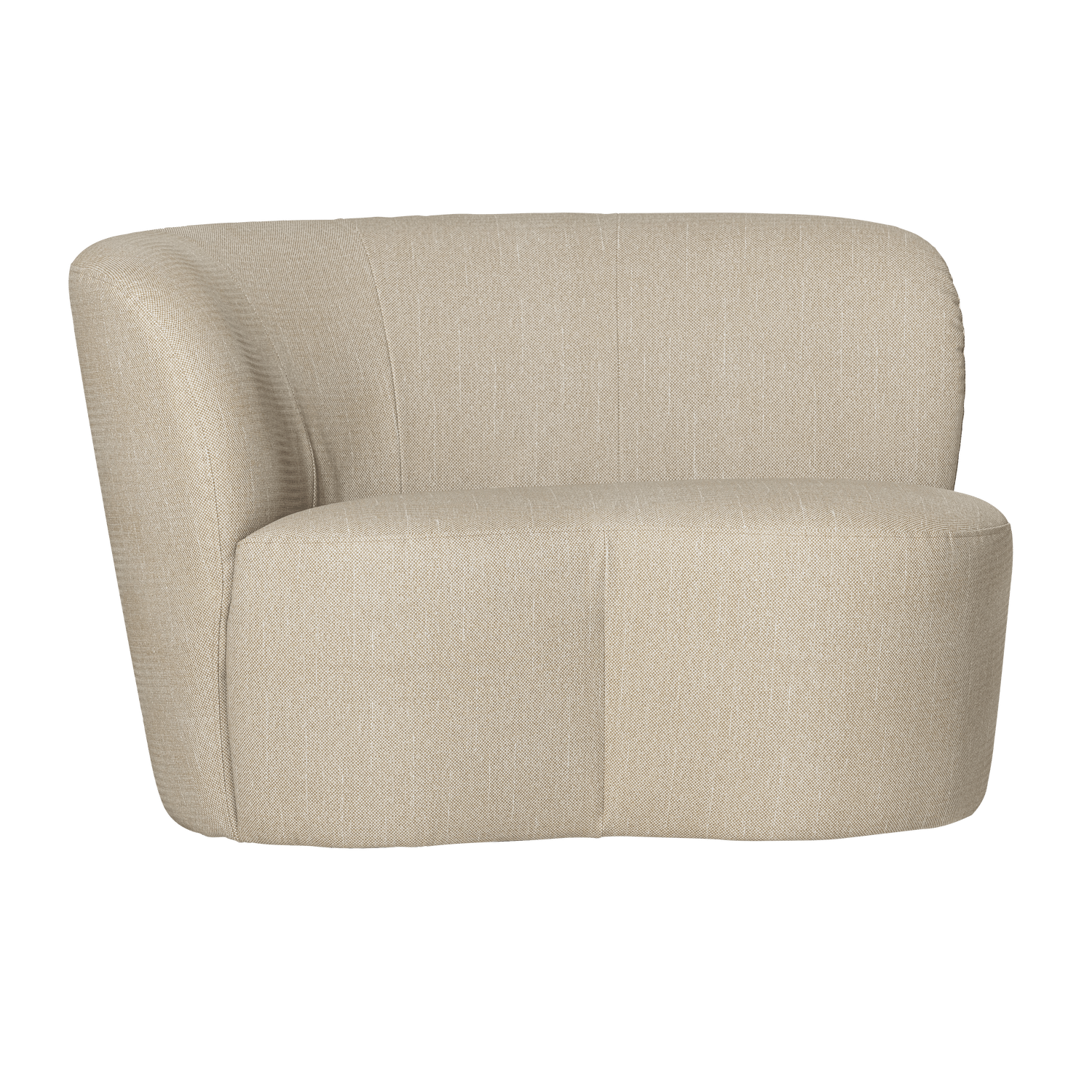 WOOOD 2-sits Soffa Stone Utomhus Vänster - Sand Vänstermodul utesoffa