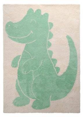Barnmatta - Soft Crocodile (creme/grön) (Storlek: 130 x 190 cm)