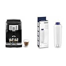 De'Longhi Magnifica S, Automatisk Kaffemaskin från Böna till Kopp, Espresso- och Cappuccinomaskin, ECAM22.110.B, Svart & De'Longhi DLSC002 Vattenfilter, Vit, 1 styck