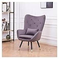 lounge chair,Nordic Single Sofa Chair Simple Modern Lazy Sofa Balcony Leisure Armchair American Cloth Chair (High end Gray)