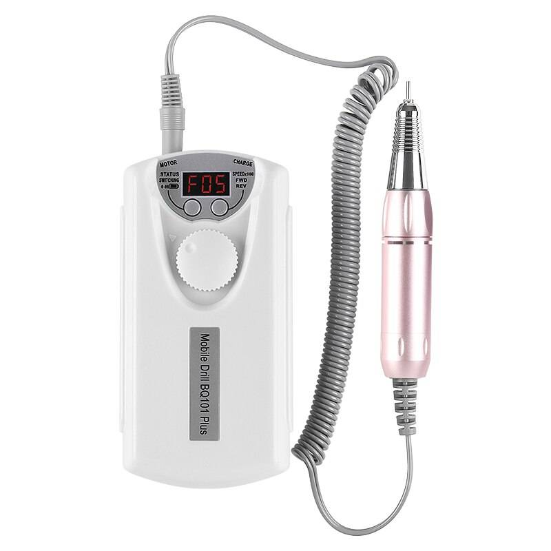 30000 rpm nagelborrmaskin set 40w manikyr maskin apparater för manikyr pedikyr kit pro elektrisk nagelfil för nagel - 101- vita