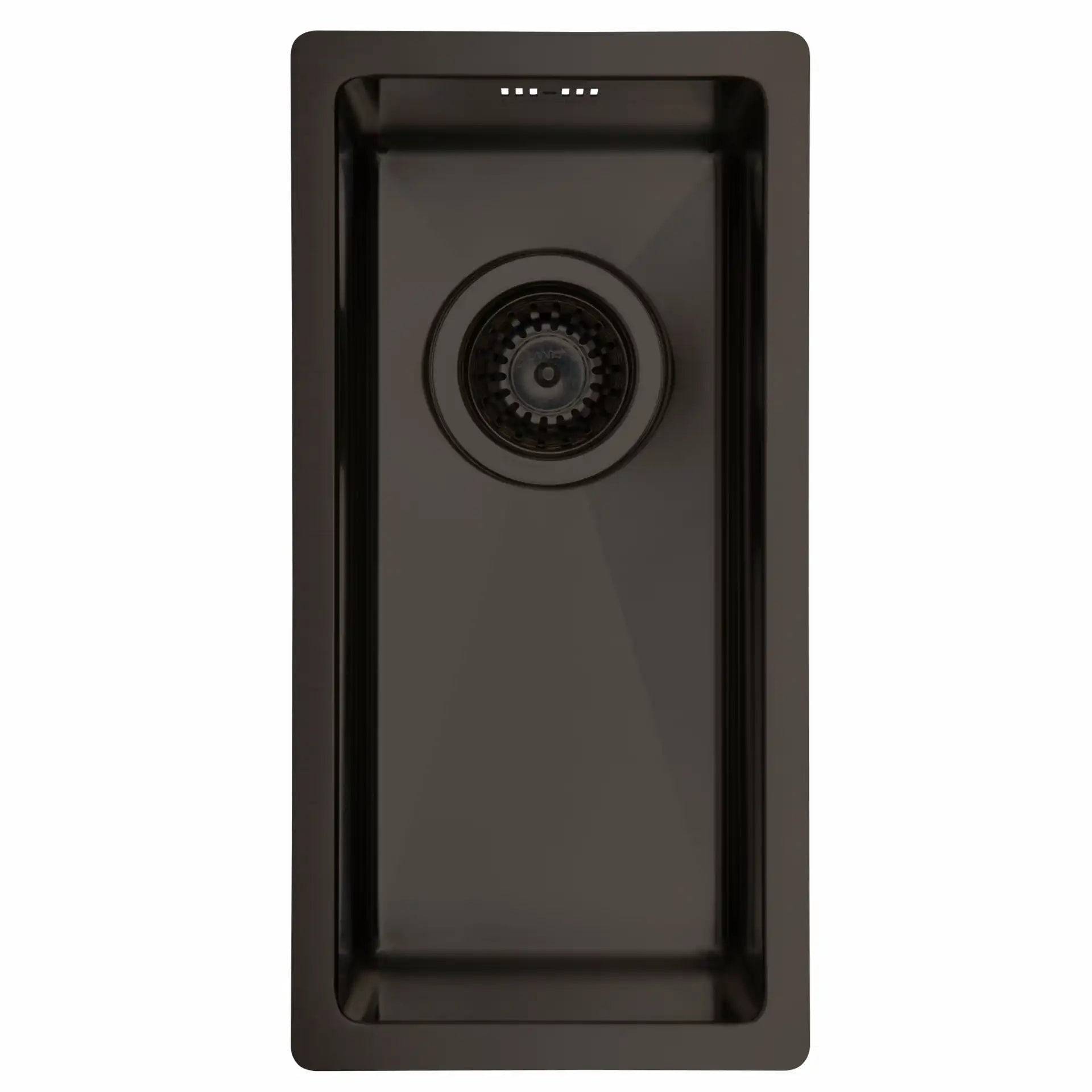 Kubus 180 Soft køkkenvask, PVD Dark Bronze