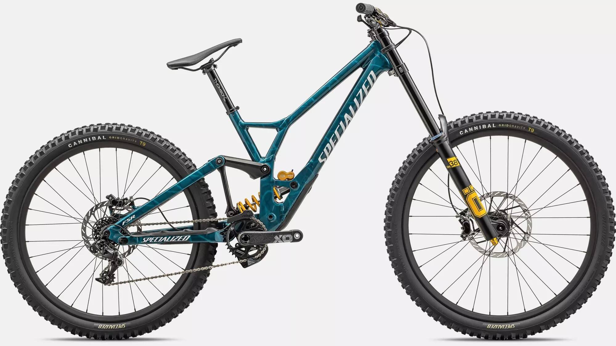 Specialized Cykel, Demo Race, GLOSS TEAL TINT/ WHITE