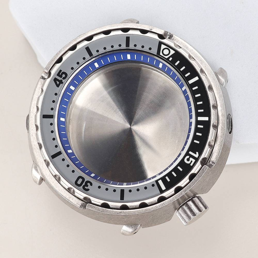 47mm Tuna Can SKX Watch Case C3 Luminous Bezel For Seiko NH35 NH36 NH38 NH34 Movement Repalcement Watch Parts 20ATM at 3.8 Crown
