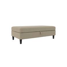 Fotpall/pall Hartford Brun, Linnetyg Utseende (100% Polyester - Fotpallar Brun Loft24
