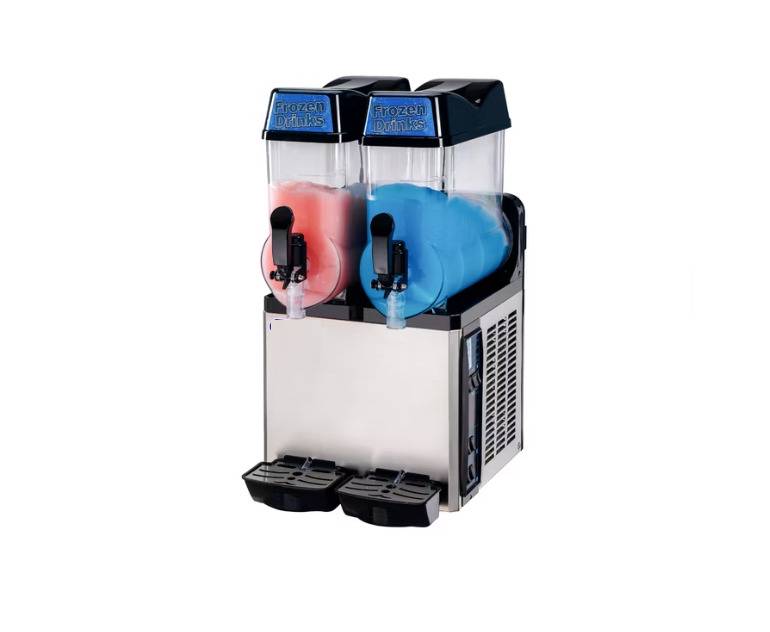 Slushmaskin 1100W – 2x12L med rostfri stålkropp