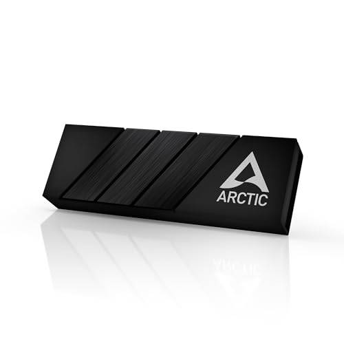 ARCTIC M2 Pro - Kylfläns för M.2 2280 SSD, med ARCTIC TP-3 termokuddar, kompatibel med PC & PS5, för dubbla och enkelsidiga SSD-enheter - Svart