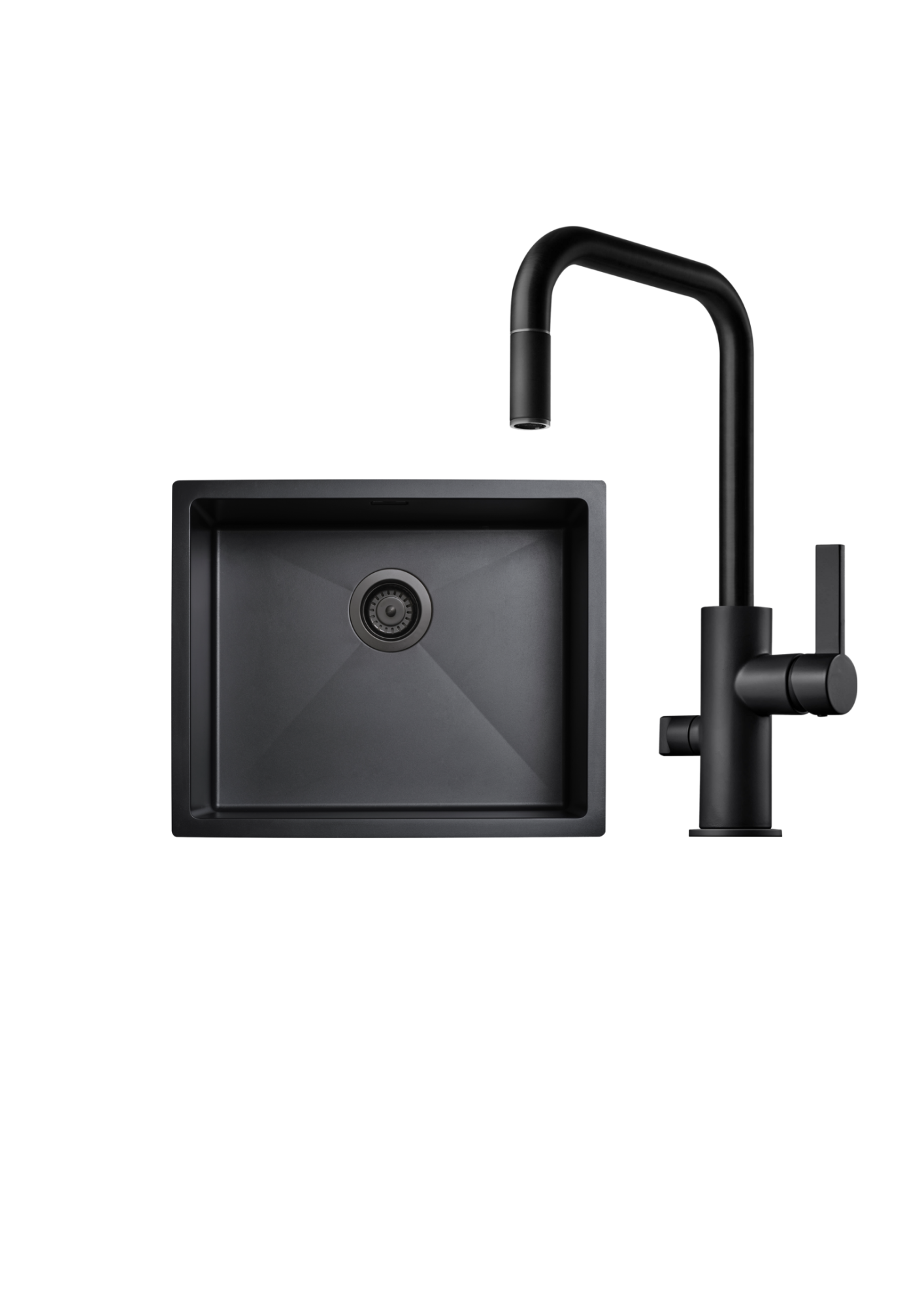 Tapwell ARM887/TA5040 PVD Mattsvart Köksblandare + Diskho