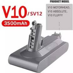 För dyson dammsugare v10 sv12/ djur/fluffigt batteri kompatibelt med motorhuvud/absolut serie uppladdningsbart litiumbatteri - 3500 mah
