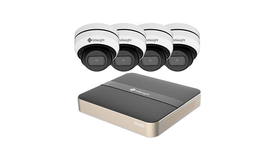 Milesight Lite pakke m 4 x 2MP kameraer, 4-kanals NVR optager m. 1TB