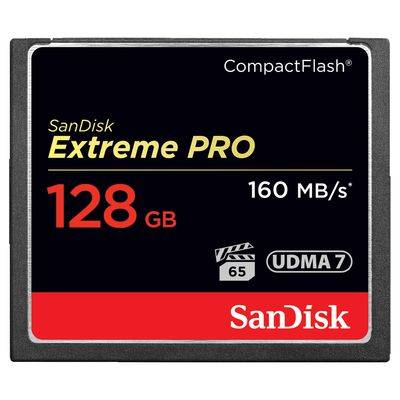 SanDisk Extreme PRO, Compact Flash, 160 MB/s  128 GB