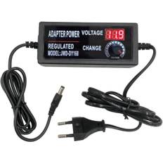JZK Spannungsregelbares Netzteil DC 3-12V 5A mit Digitalanzeige, 60W Max 100-240V AC zu DC 3V 4V 4,5V 5V 6V 7V 8V 9V 10V 12V Universal Netzteil Transformator Konverter