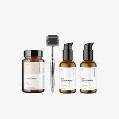 Hair Growth Repair Kit - Fylligare & tjockare hår med Skinroller Pro, Hair Growth Serum och Hair Growth Pills