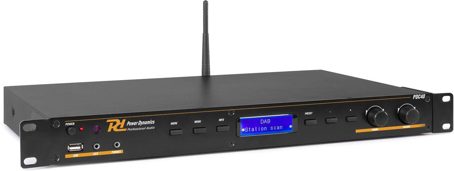Power Dynamics PDC40 DAB+ Tuner FM/USB/BT
