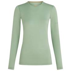 Icebreaker Women's 200 Oasis L/S Crewe Merino undertøj Damer størrelse M farve grøn