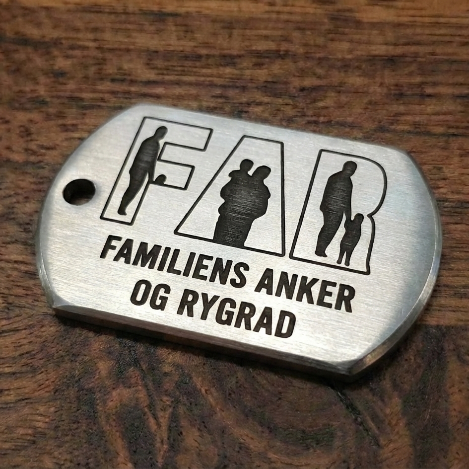 Nøglering: ""Familiens Rygrad" - Titanium