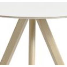 HAY CPH 20 Round Table Ø: 90 cm - Lacquered Solid Oak/White Laminate