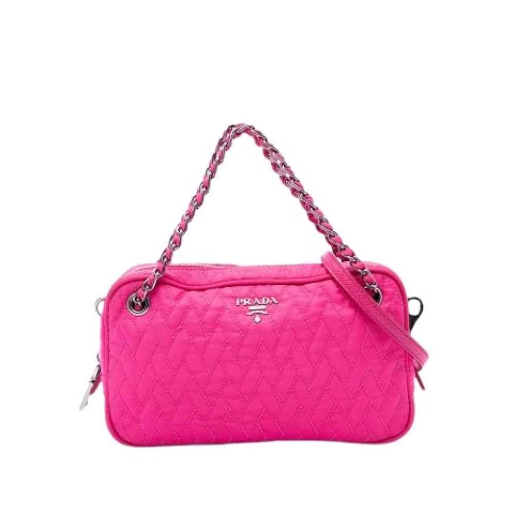 Prada Vintage Pre-owned Nylon Satchel - Vintage - Dame - Lyserød - ONE SIZE - Nylon