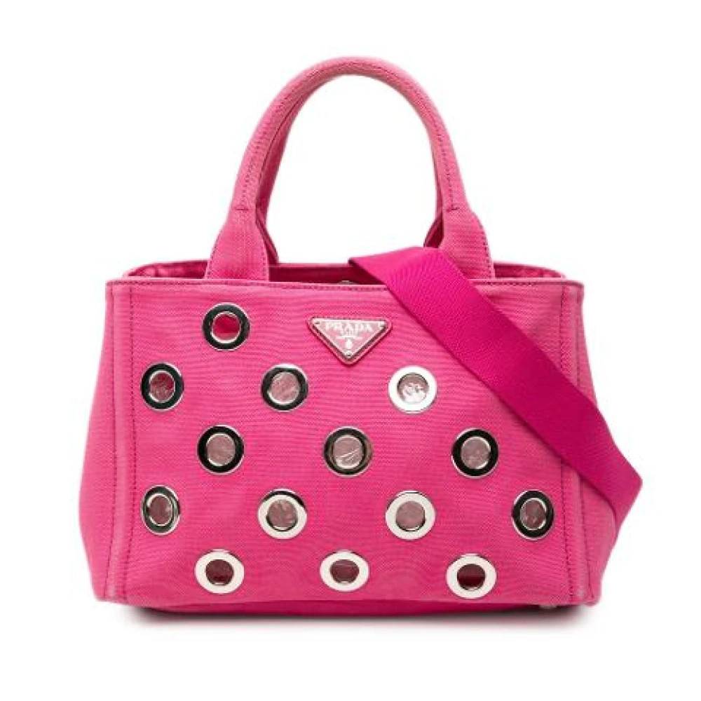 Prada Vintage Pre-owned Satchel - Vintage - Dame - Lyserød - ONE SIZE - Uld