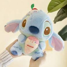 1 st Disney plyschdocka, Stitch kramar glassplysch, mjuk gosedjursdocka, barnens tröstdocka, heminredning, söt Stitch plyschdocka, julklapp - Babyblå (28cm,45 cm)