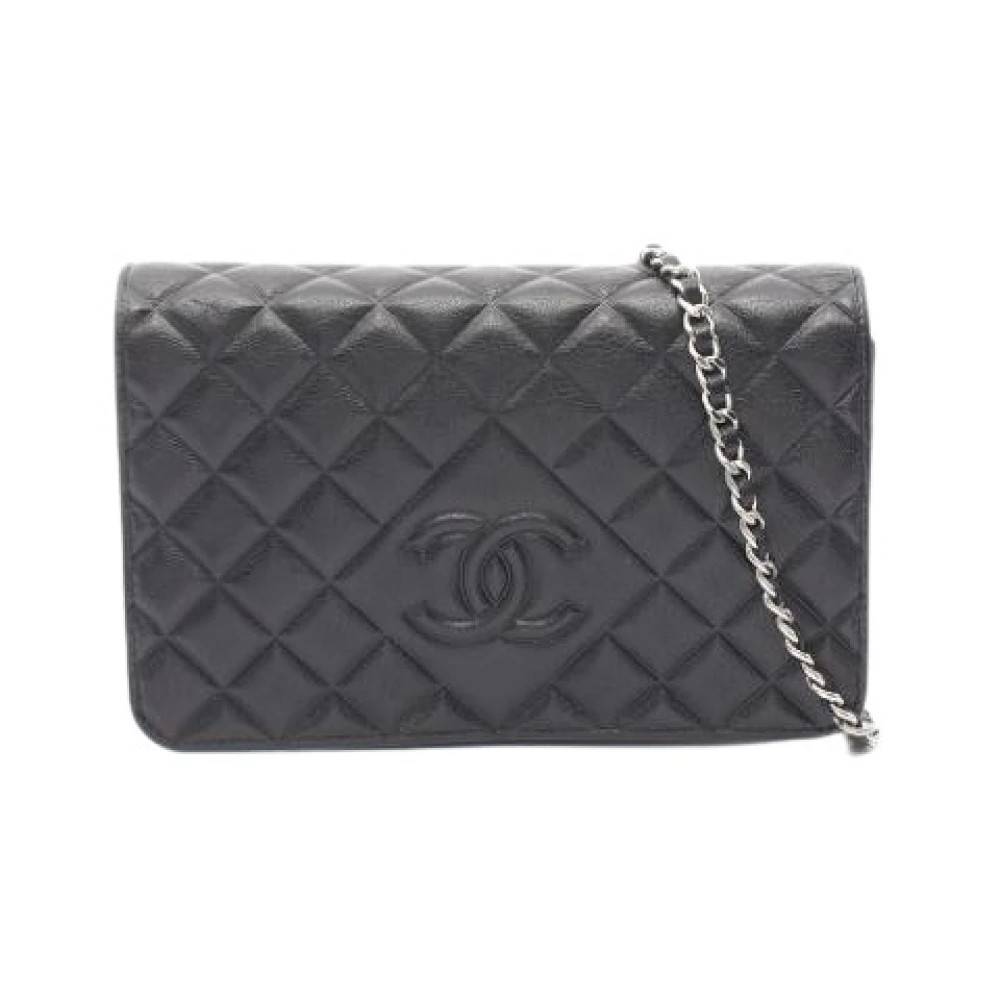 Chanel Vintage Pre-owned Læder Crossbody Taske - Vintage - Dame - Sort - ONE SIZE - Læder