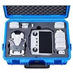 Lykus Titan MM410 Vattentätt Case/Fodral/Väska (Blå) för DJI Mini 4 Pro/Mini 3/Pro och DJI RC 2/RC/RC-N2/N1, Stöder 7 batterier och RC rem [ENDAST FODAL]