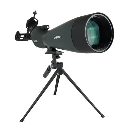 Svbony SV28 HD Tubkikare 25-75x100 Bak4 FMC med Stativ Fågelskådning | Stort Synfält Ljusa och Tydliga Bilder, HD Spotting Scope med Smartphone Adapter, för Målskytte Daglig Observation