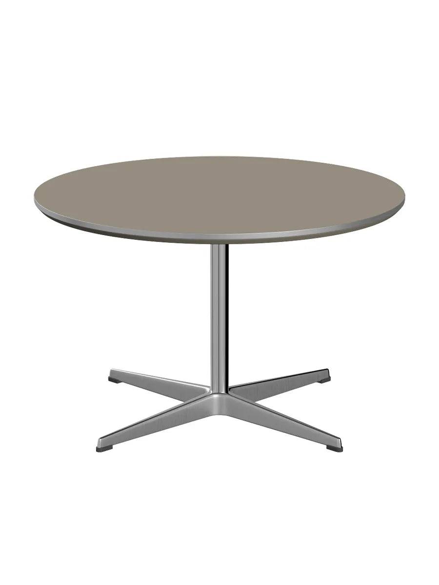 Piet Hein A222 Sofabord, Ø75 cm fra Fritz Hansen Brown Ottawa m. alukant (specialfarve) - Jacobsen Plus