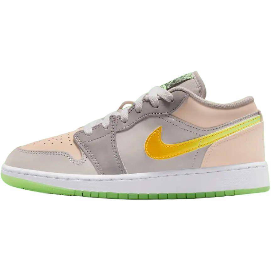 Air Jordan 1 Low GS Erase Your Mistakes Barnsneakers Grå ÖkenSand Knappt-Orange HQ2030-001 36