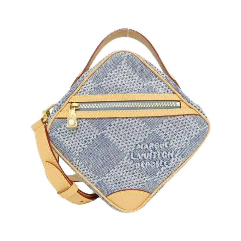Louis Vuitton Vintage Pre-owned Damier Denim 3D Chess Skuldertaske - Vintage - Dame - Blå - ONE SIZE - Uld